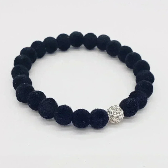 Handcrafted Velvet Bead Bracelet - Picture 1 of 2